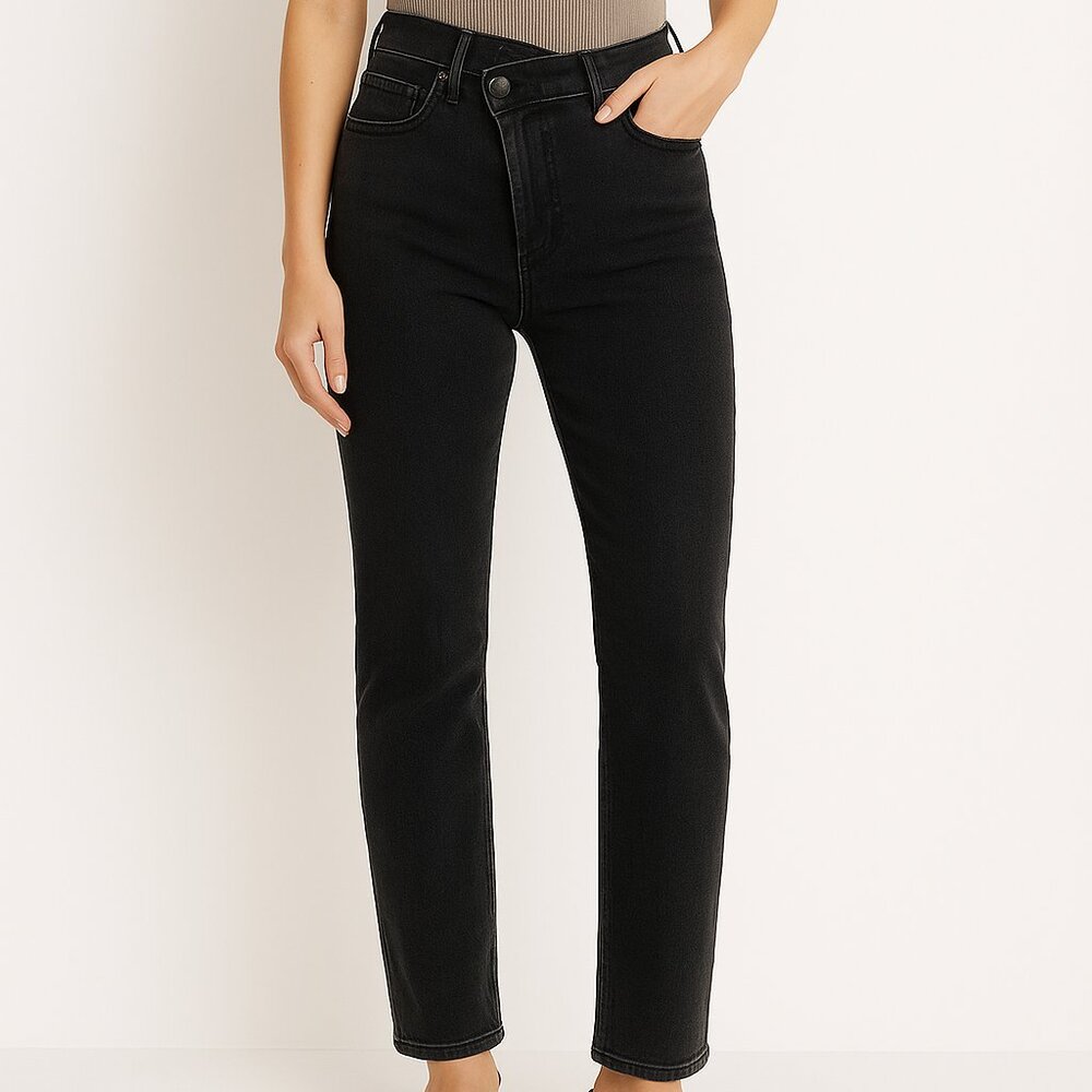 Abercrombie & Fitch 90s Slim Straight Jeans Womens 27 Curve Love High Rise Trend